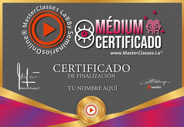 certificado de médium
